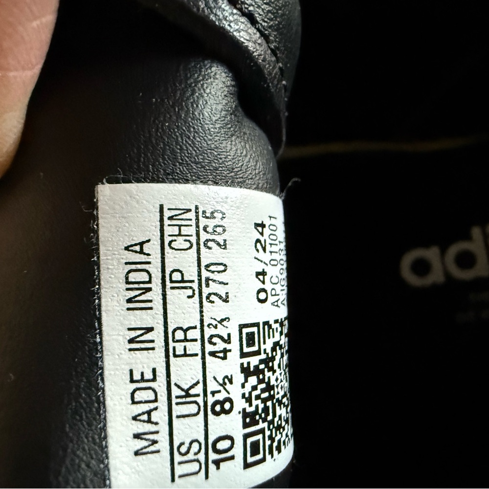 adidas Samba Black with White Stripes Athletic Shoes - Picture 3 of 4